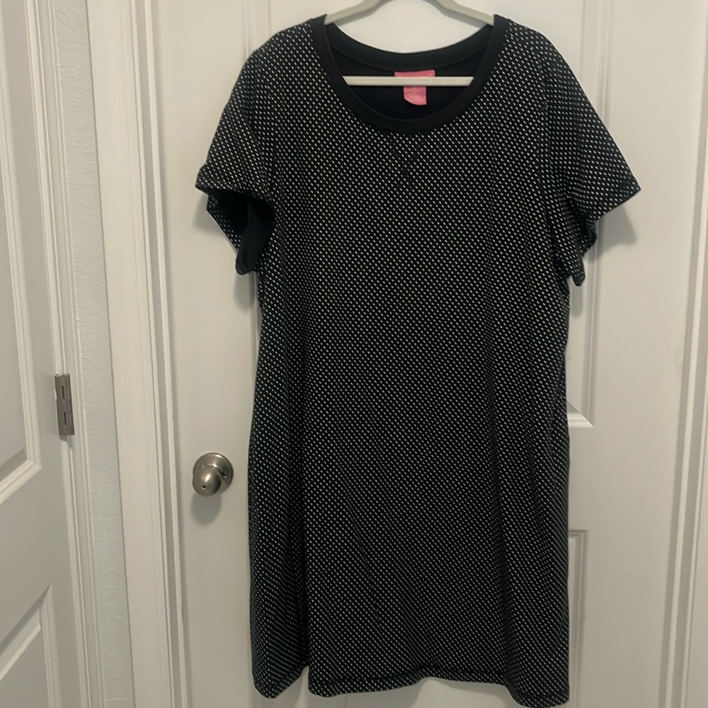 Women’s cotton dress (size 3x) Black and white polkadots